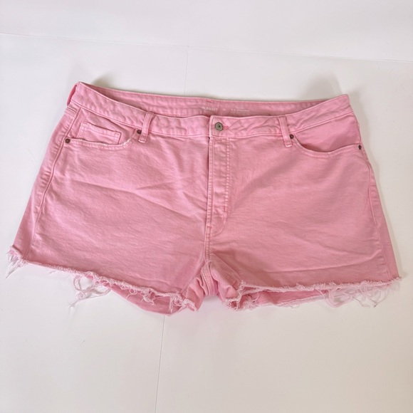 Old Navy Pants - Old Navy Light Pink Denim Cut Off Jean Shorts Women’s Size 22